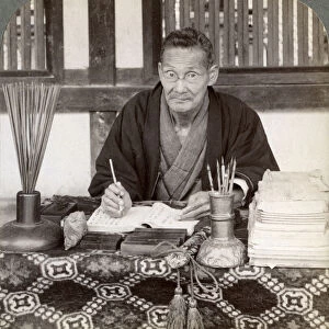 Fortune teller, Inari Temple, Kyoto, Japan, 1904. Artist: Underwood & Underwood