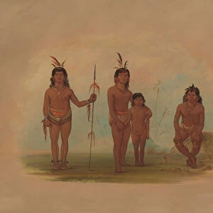 Four Goo-a-give Indians, 1854 / 1869. Creator: George Catlin