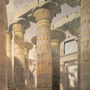 Hall of Columns, Karnak, Egypt, 19th century. Artist: David Roberts