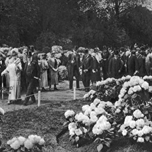 King George V and Queen Mary visit the annual spring flower show at Chelsea, London, 1926-1927