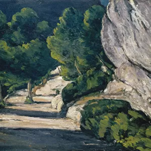 Landscape. Road with Trees in Rocky Mountains. Artist: Cezanne, Paul (1839-1906)