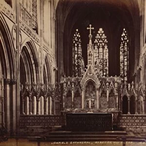 Lichfield Cathedral, Reredos and Altar, 1929. Creator: Unknown