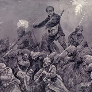 Magnificent Charge of Indian Troops Against the German Trenches, 1916. Creator: Unknown