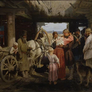 The Recruit Farewell, 1879. Artist: Repin, Ilya Yefimovich (1844-1930)