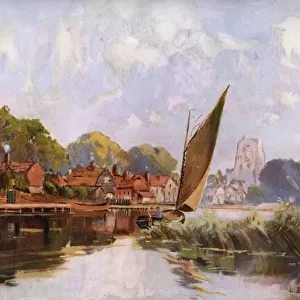 On the River at Beccles, Suffolk, 1924-1926. Artist: Louis Burleigh Bruhl