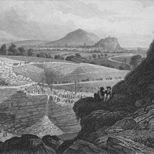 The Stone Quarries, Craigleith, near Edinburgh: From Which the New Town was Built, 1829. Artist: W Wallis