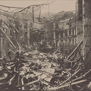 View into the ruined auditorium of the Suvorin (Maly) theatre after the fire on 20 August 1901