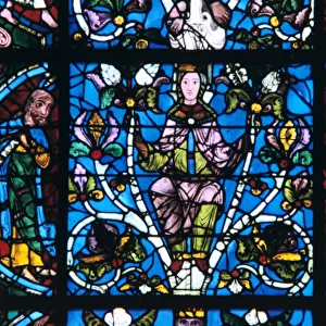 Virgin and Prophets, stained glass, Chartres Cathedral, France, 1194-1260