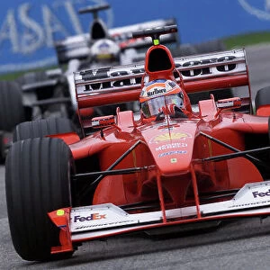Formula One San Marino Grand Prix - RACE Rubens Barrichello leads David Coulthard Imola, San Marino, 09-04-2000 Pic Steve Etherington/LAT email:digital@latphoto. co. uk ref:18mb digital