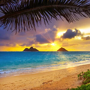Lanikai Beach, Mokulua Islands, Oahu, Hawaii, USA