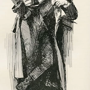 Sydney Carton. Illustration By Harry Furniss For The Charles Dickens Novel A Tale Of Two Cities From The Testimonial Edition, Published 1910