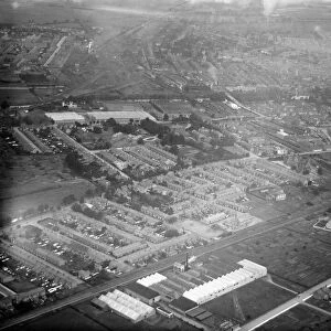 Aerial view of Bedford Town 1926. Local Caption These are rough scans