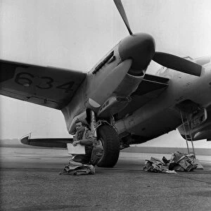 Aircraft De Havilland DH98 Mosquito TA634 - Flying Officer Kirkham fills in his flying