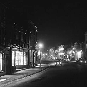 Henley High Street by night circa January 1968