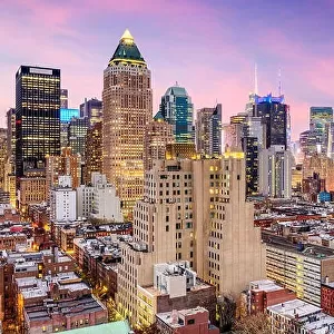 New York City, USA midtown Manhattan skyline over Hell's Kitchen