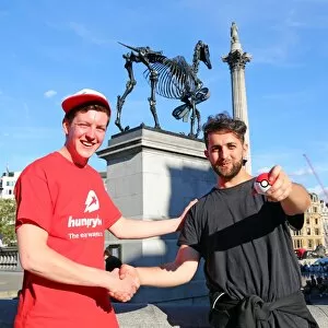 Pokemon Go Gym Battle nets winner free food for a year, Trafalgar Square, London
