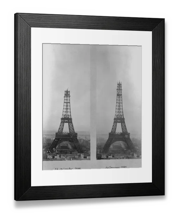 Framed Print : Tour Eiffel-Construction Framed Print : Tour Eiffel-Construction