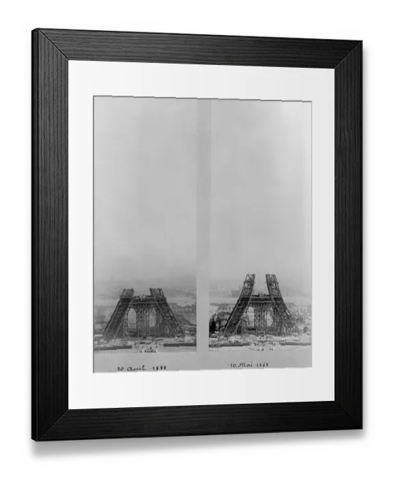 Framed Print : Tour Eiffel-Construction Framed Print : Tour Eiffel-Construction
