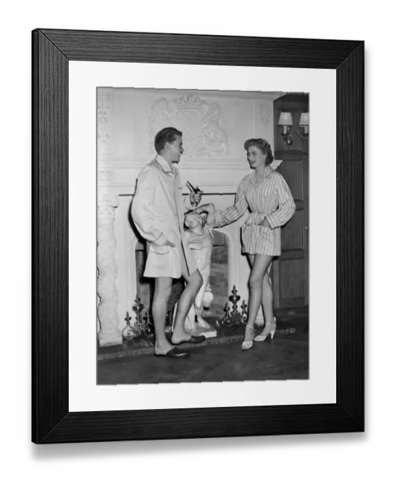Framed Print : Offbeat-Pyjama-Fashion-1950 Framed Print : Offbeat-Pyjama-Fashion-1950