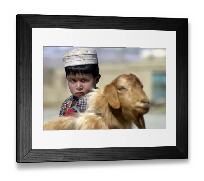Framed Print : Afghanistan-Us-Attacks-Enduring Freedom-Child