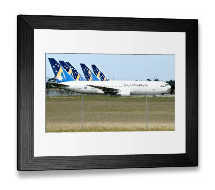 Framed Print : Australia-Ansett-Collapse-Planes Framed Print : Australia-Ansett-Collapse-Planes