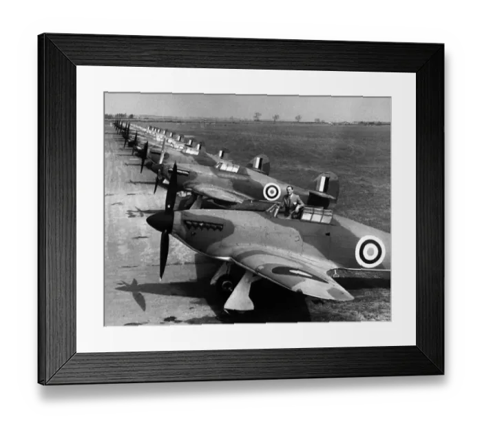 Framed Print : Raf-War Plane-Spitfire-Hurricane