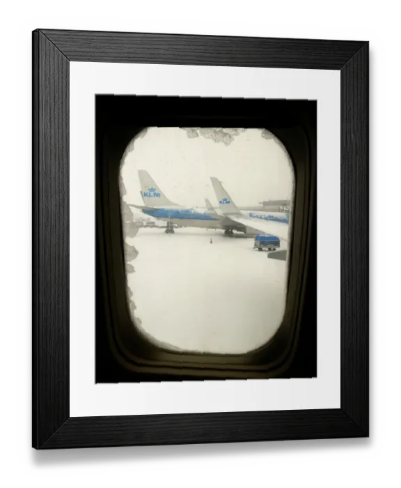Framed Print : Netherlands-Weather-Airport-Snow Framed Print : Netherlands-Weather-Airport-Snow