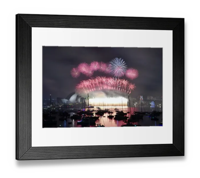 Framed Print : Australia-New Year-Fireworks
