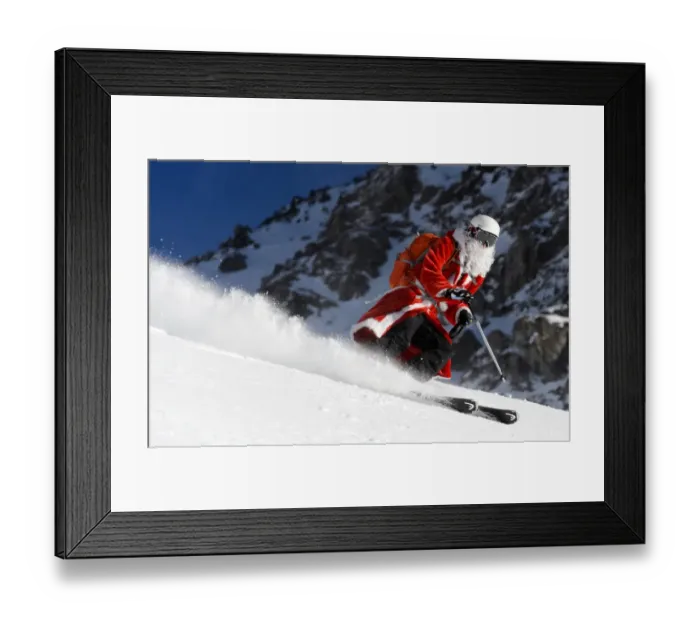 Framed Print : Switzerland-Santa-Offbeat-Ski