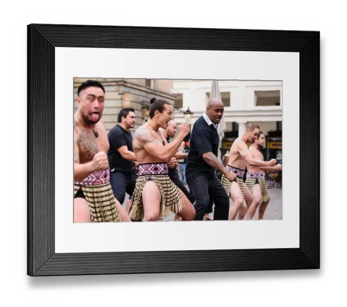 Framed Print : New Zealand-Rugby-Lomu-Haka Framed Print : New Zealand-Rugby-Lomu-Haka