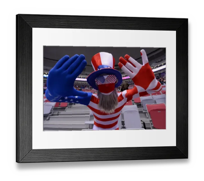 Framed Print : Oly-2014-Ihockey-Can-Usa-Women