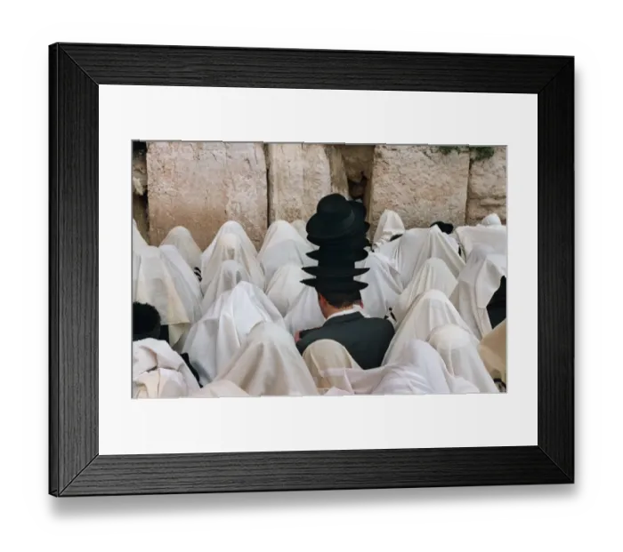 Framed Print : Retro-Israel-Orthodox Jews-Hat-Taleth-Passover Prayer Framed Print : Retro-Israel-Orthodox Jews-Hat-Taleth-Passover Prayer