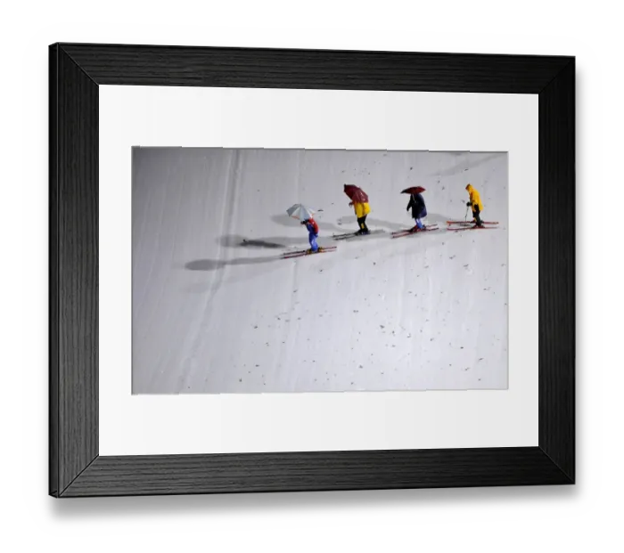 Framed Print : Workers prepare the slope of the Large Hill individual ski jumping in the World Ski Framed Print : Workers prepare the slope of the Large Hill individual ski jumping in the World Ski