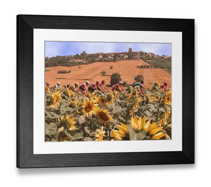 Framed Print : Cycling Tour-Postcard