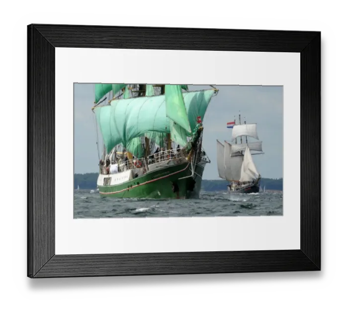 Framed Print : The Alexander von Humboldt (L) tall ship sails off the coast of Kiel, northern Germany on June 20 Framed Print : The Alexander von Humboldt (L) tall ship sails off the coast of Kiel, northern Germany on June 20