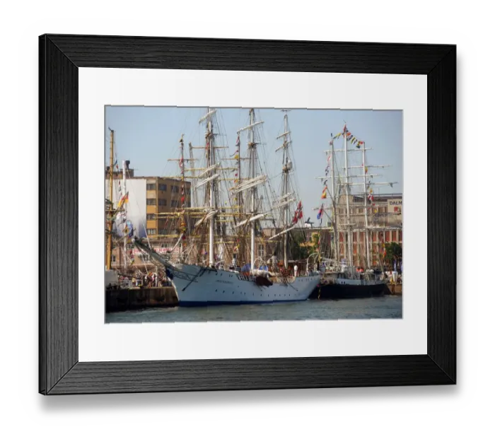 Framed Print : Poland-Lifestyle-Sports-Sailing-Race-Tall-Ships