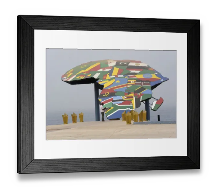 Framed Print : Senegal-Africa-Map Framed Print : Senegal-Africa-Map