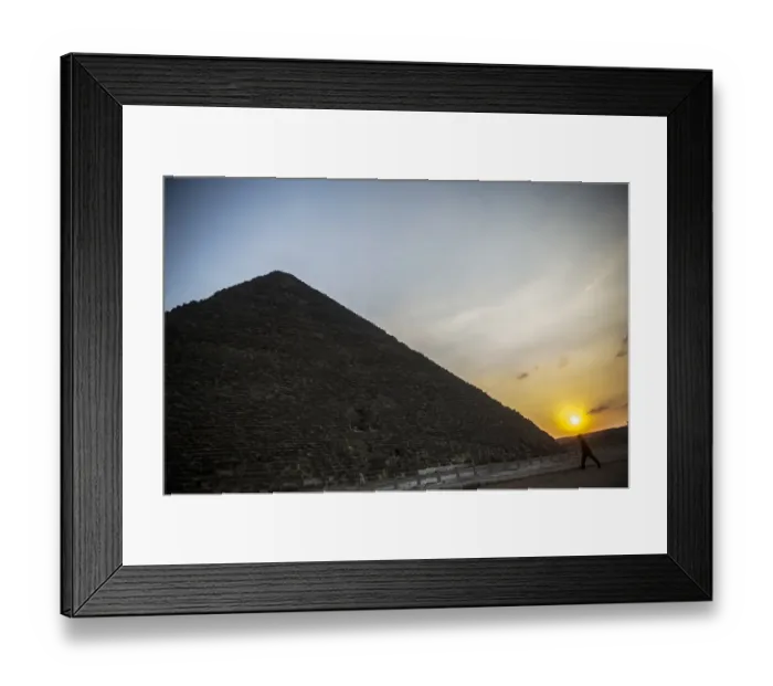Framed Print : Egypt-Pyramids-Postcard