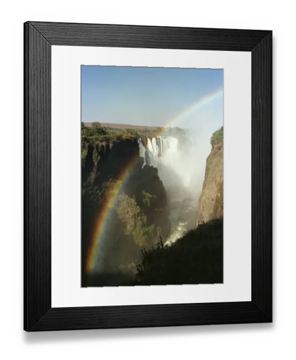 Framed Print : Victoria Falls Rainbow Rise Framed Print : Victoria Falls Rainbow Rise