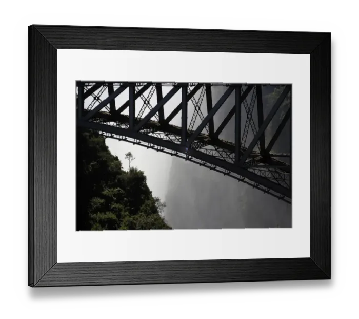 Framed Print : Zambia-Livingstone-Victoria Falls Bridge-Engenering