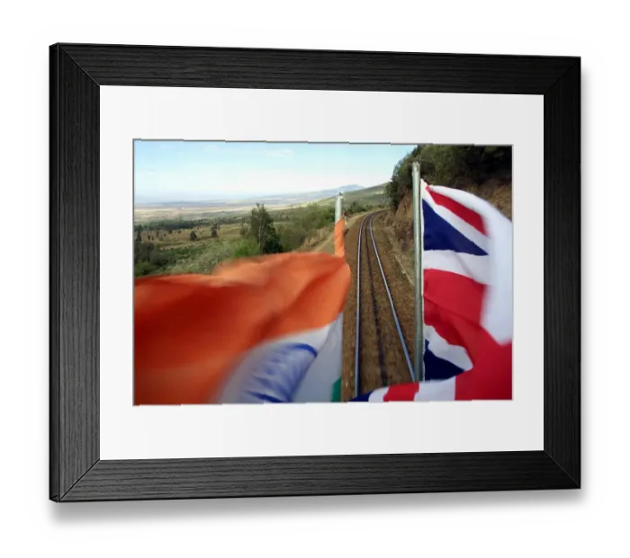 Framed Print : Kenya-Train-Lunatic Express-Flags Framed Print : Kenya-Train-Lunatic Express-Flags