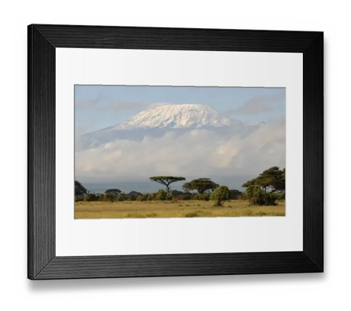 Framed Print : Kenya-Park-Kilimanjaro Framed Print : Kenya-Park-Kilimanjaro