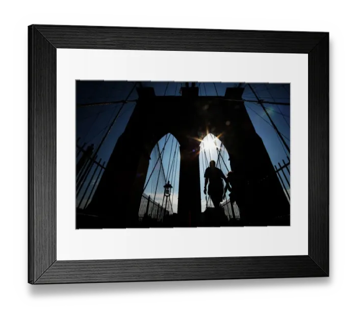 Framed Print : Us-Architecture-Brooklyn Bridge