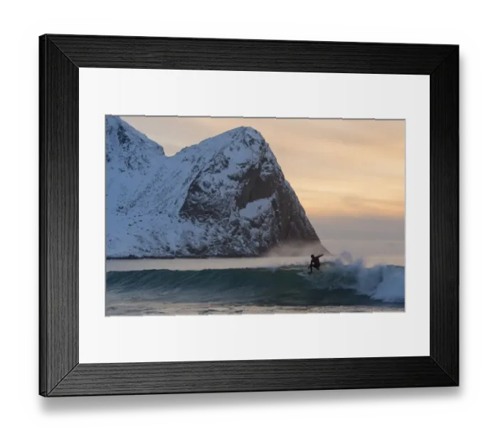 Framed Print : Norway-Extreme Surfing-Arctic Framed Print : Norway-Extreme Surfing-Arctic