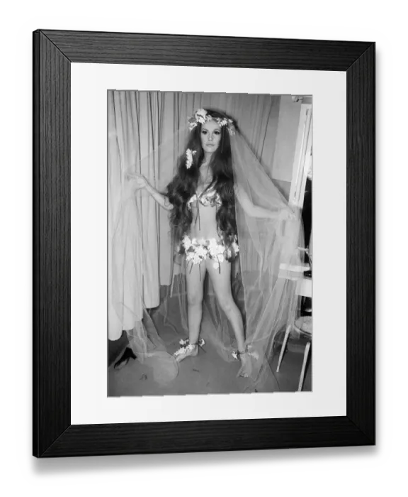 Framed Print : A bridal-tulle for Yves Saint-Laurent 1968 Framed Print : A bridal-tulle for Yves Saint-Laurent 1968