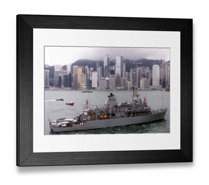 Framed Print : Hong Kong-Us-Ship