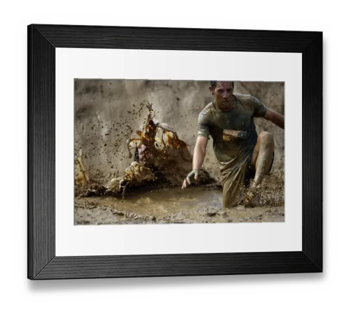 Framed Print : France-Mud Day-Race Framed Print : France-Mud Day-Race