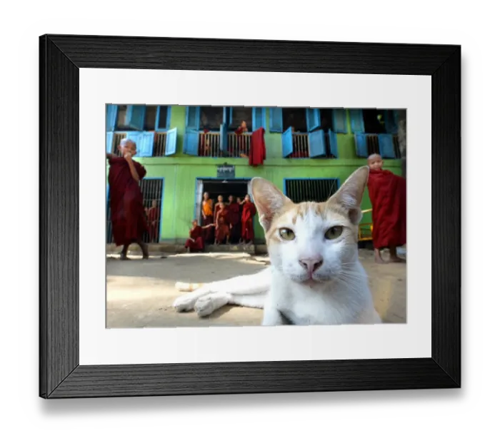 Framed Print : Myanmar-Religion-Monastery