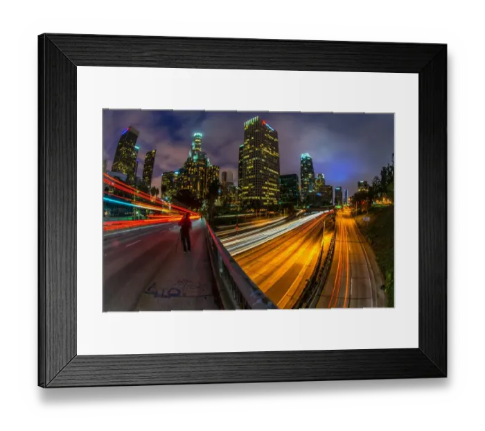 Framed Print : Us-Feature-Traffic-Downtown-Los Angeles Framed Print : Us-Feature-Traffic-Downtown-Los Angeles