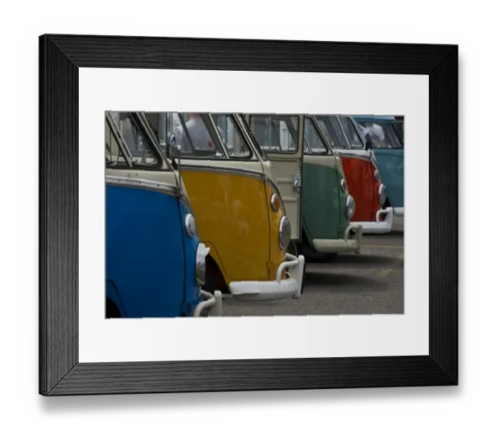 Framed Print : Brazil-Germany-Auto-Vw-Kombi-Theme-Colors